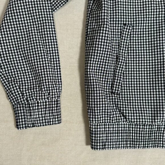 Topman Checkered Bomber Jacket Mens Size L Pockets Gingham Preppy Streetwear - Picture 4 of 10
